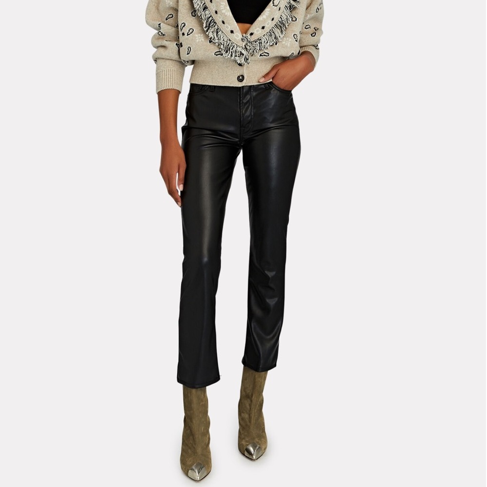 MOTHER Insider Ankle Faux Leather Pant